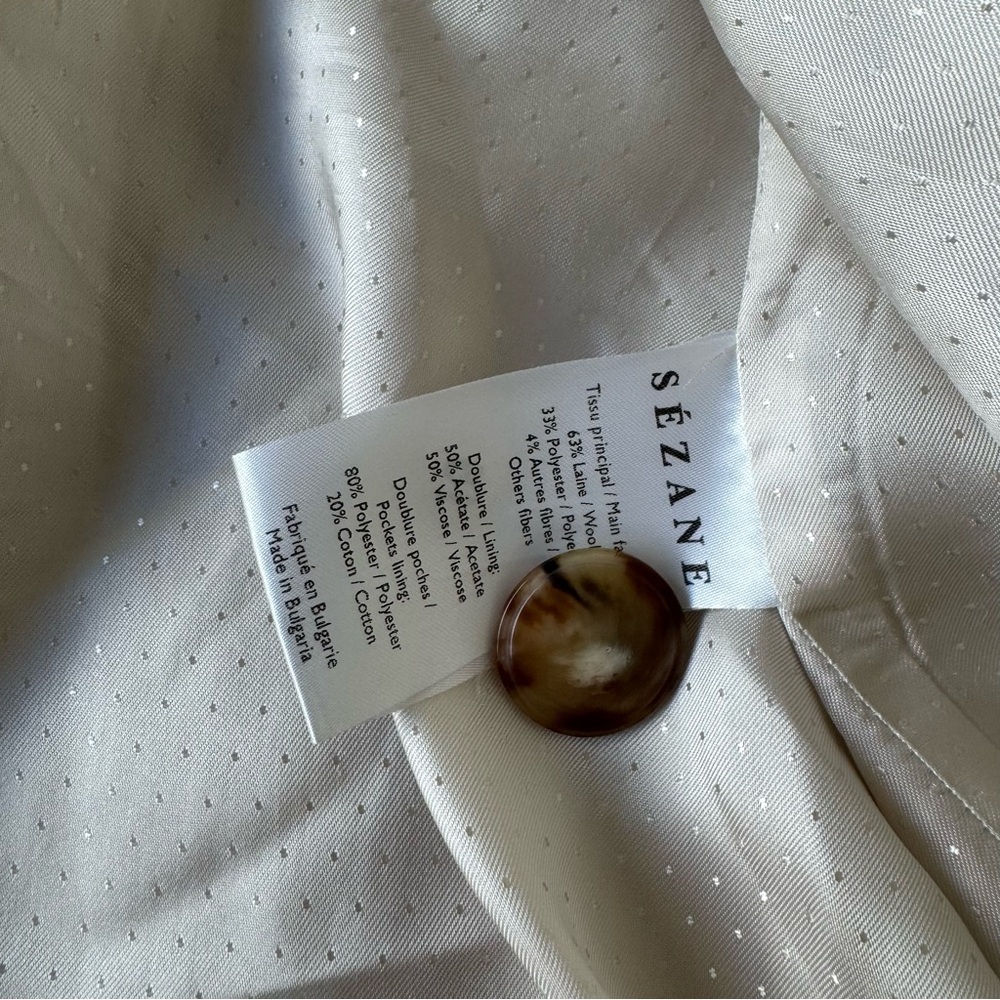 Sezane Joe Coat Ecru Beige - Picture 7 of 10